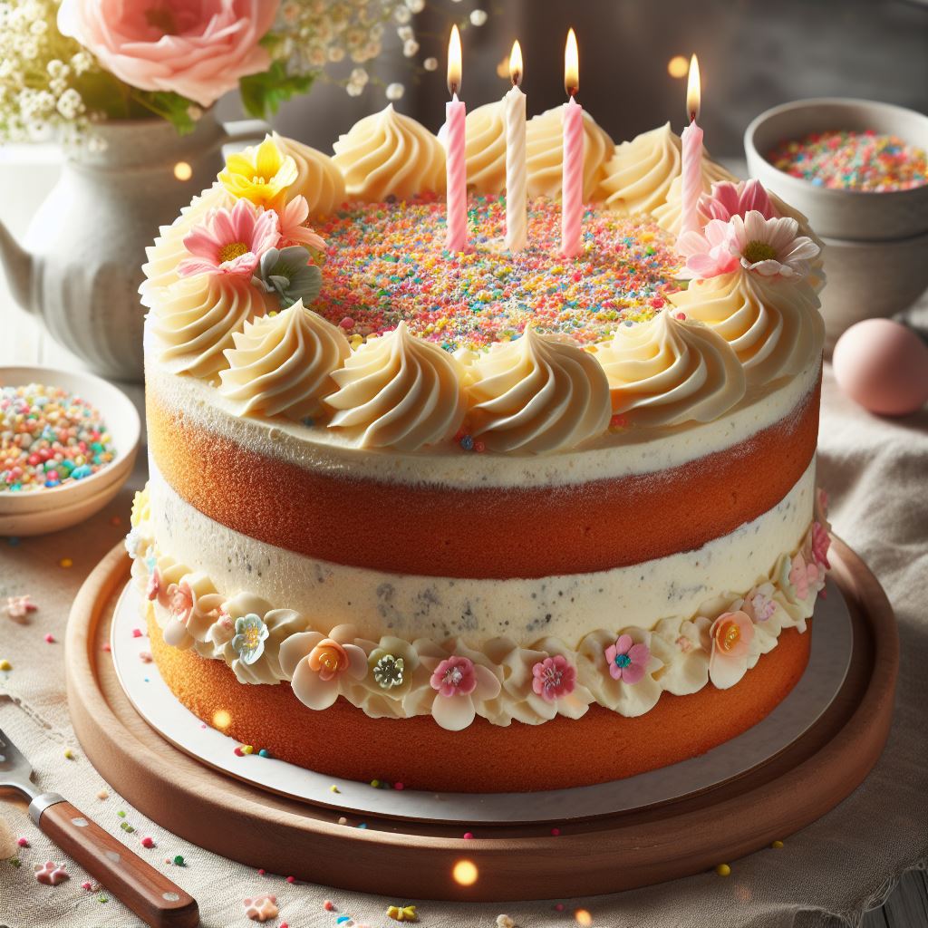 誕生日ケーキのフリー画像
