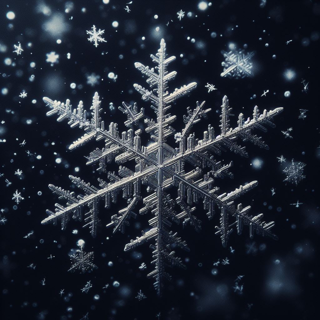 雪の結晶のフリー画像
